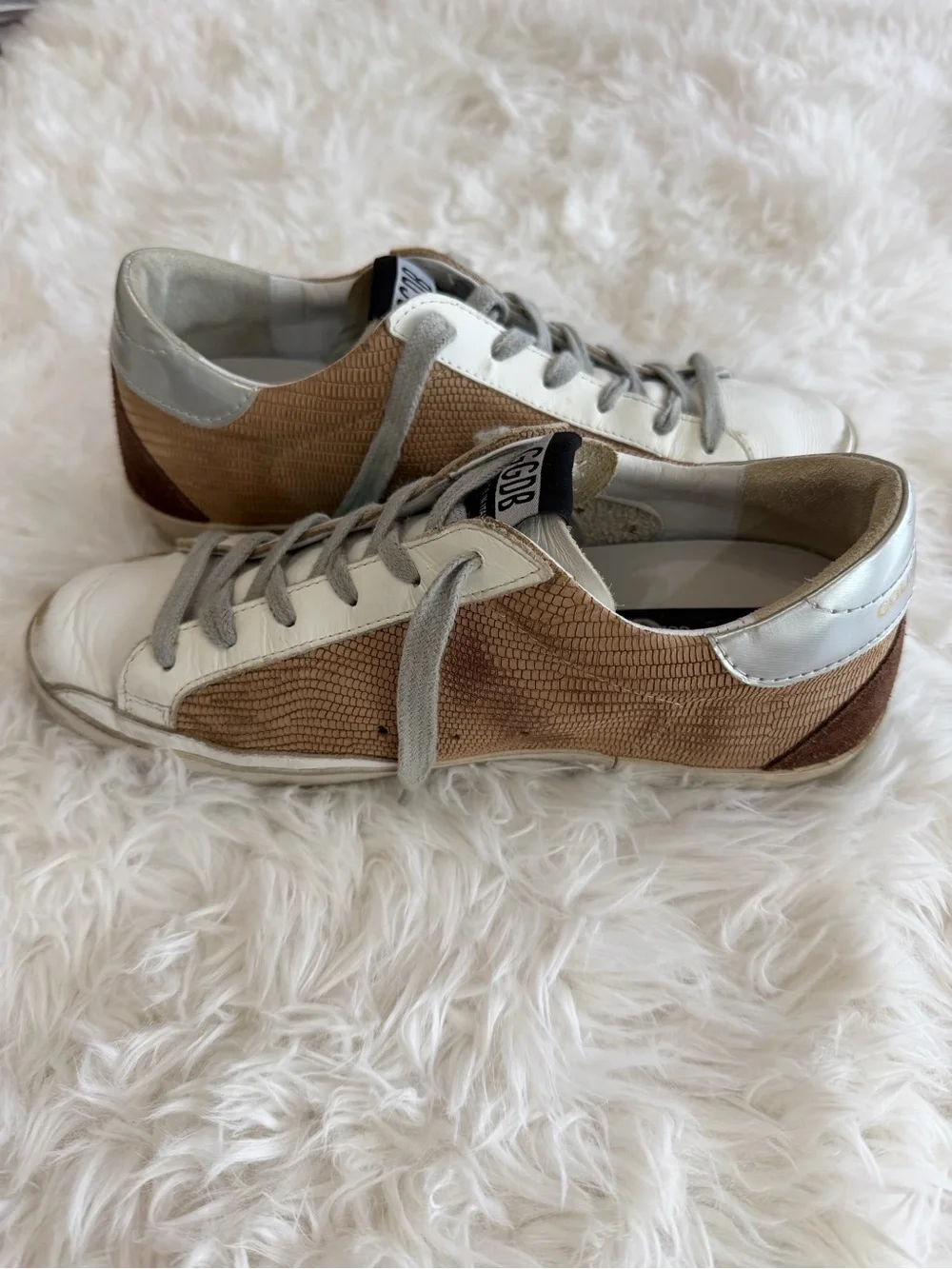 Golden Goose Deluxe Brand Super-Star GGDB Blue Glitter Star Size 37 US 7